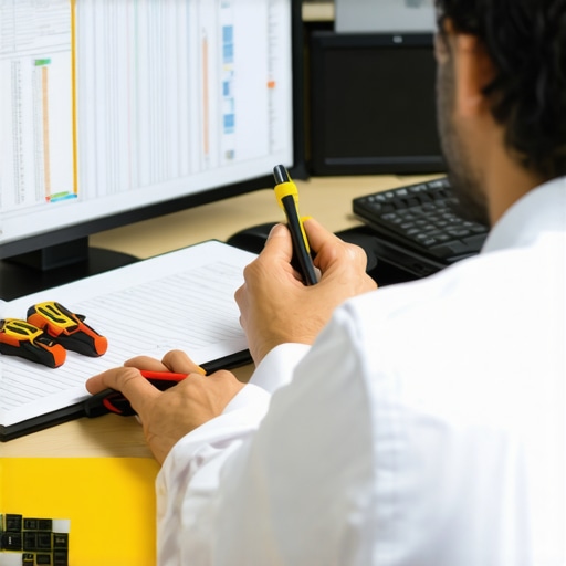 Expert reviewing complex project plans