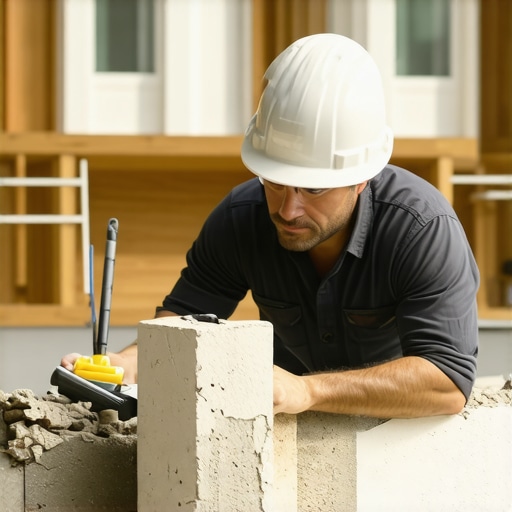 A professional inspecting a home foundation, emphasizing regional expertise
