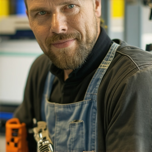 Local technician offering reliable support with tools and a friendly attitude in a professional environment.