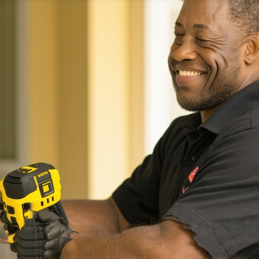 A local technician offering support in a residential area, demonstrating trust and expertise.