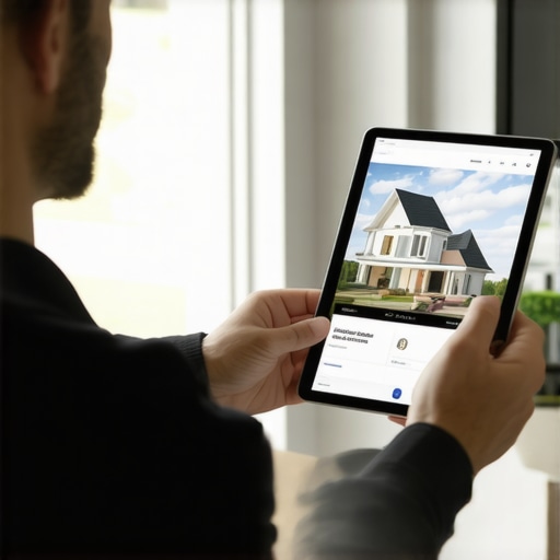 Regional support professional demonstrating digital tools to homeowner