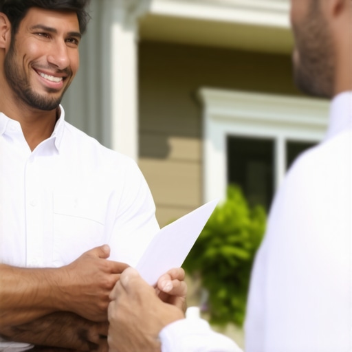 Local service provider and homeowner discussing guarantee details