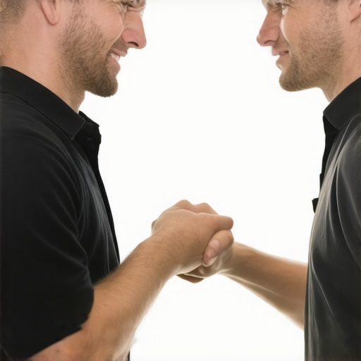 Support technician helping a homeowner with a service issue in a neighborhood setting.