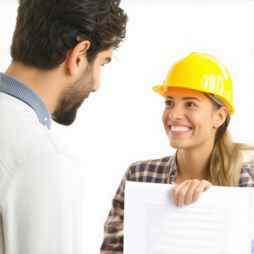 Contractor explaining support plans to homeowner